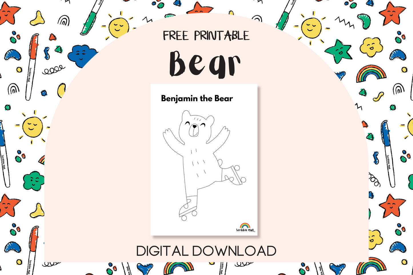 Printable - Benjamin the Bear - FREE Digital Download