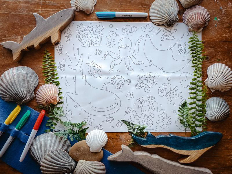 Under the Sea Reusable Scribble Mat