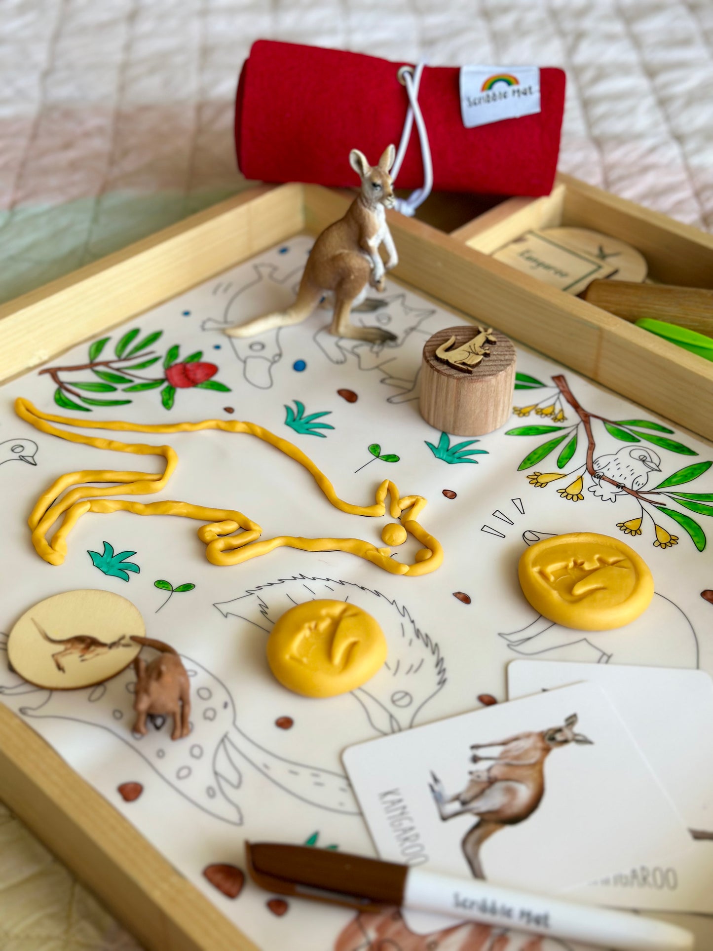 Baby Australian Animals Reusable Scribble Mat