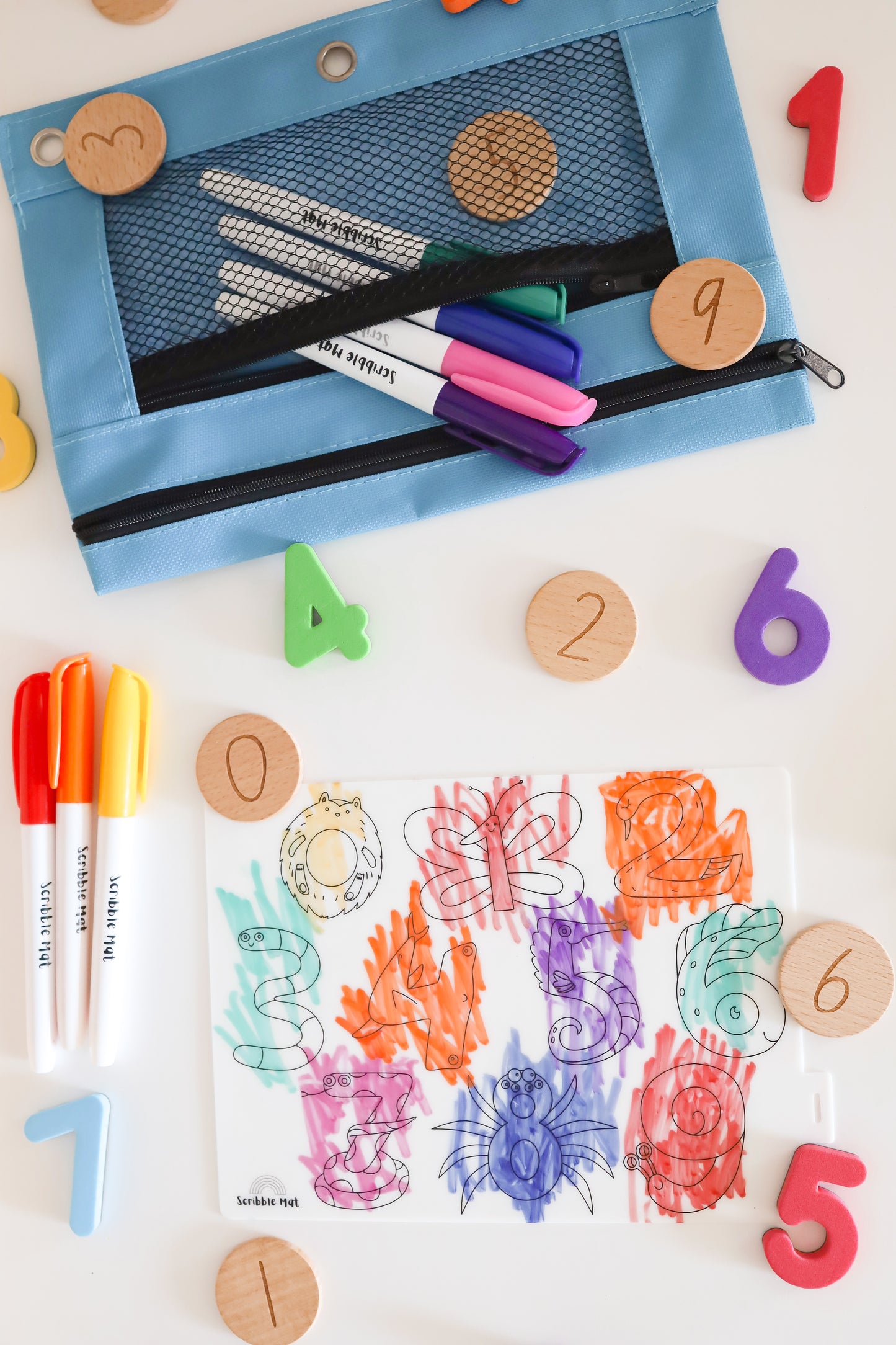 Mini - Number Fun Reusable Scribble Mat