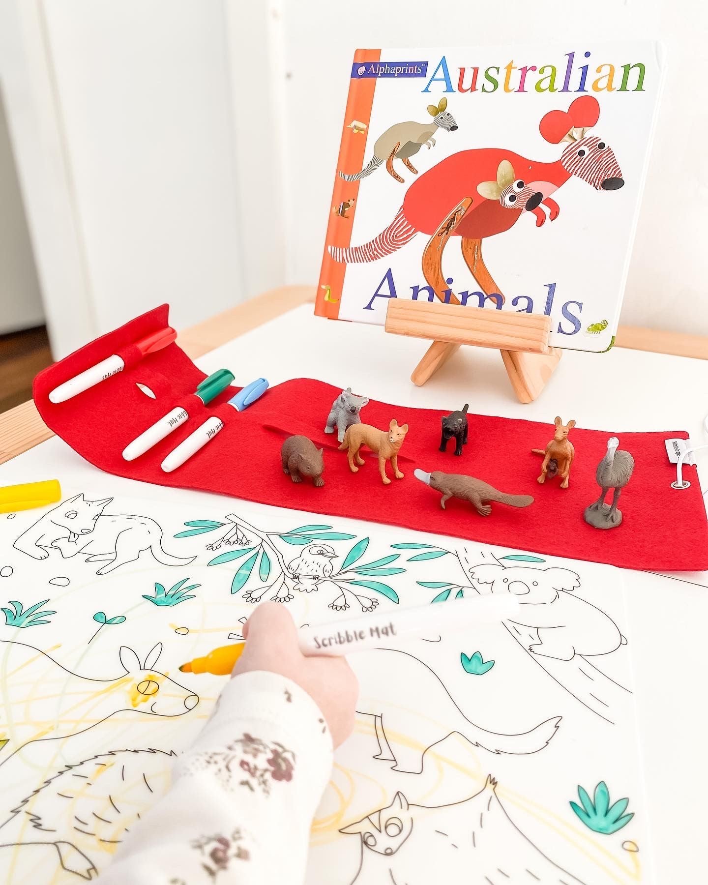 Baby Australian Animals Reusable Scribble Mat