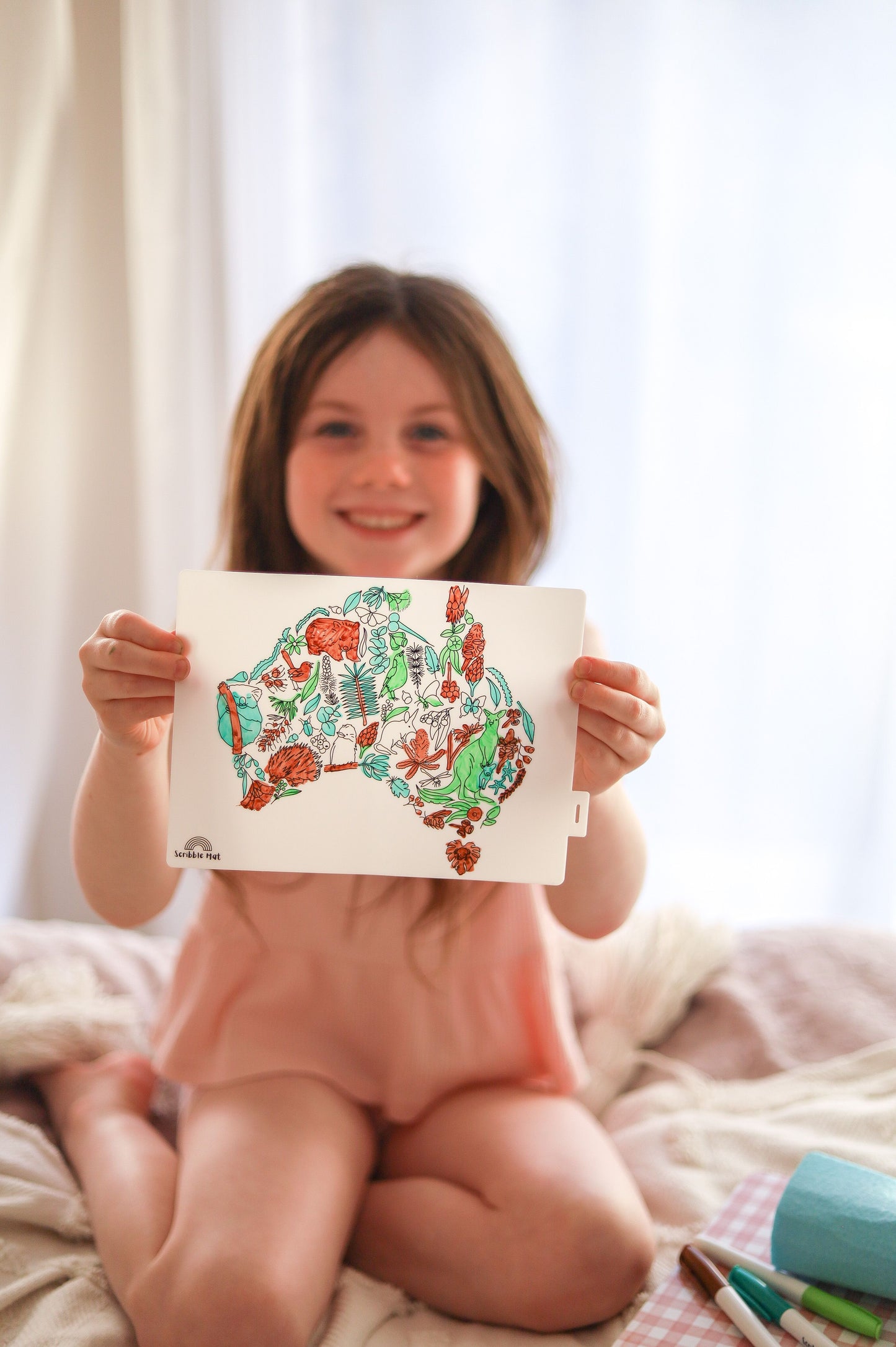 Mini - Australian Map Reusable Scribble Mat