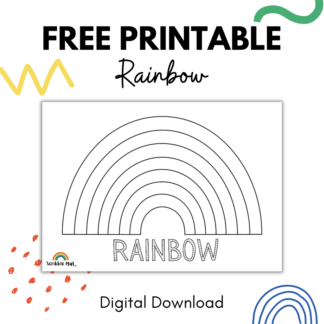 Printable - Rainbow - FREE Digital Download – Scribble Mat