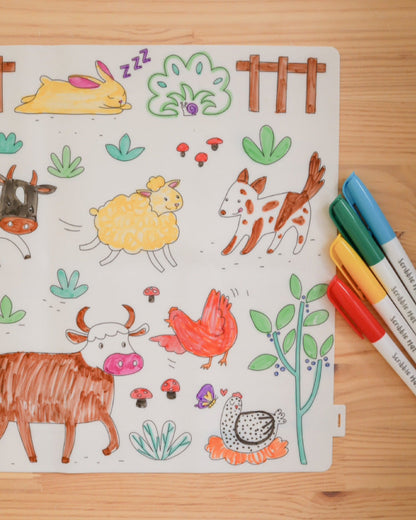 On the Farm Reusable Scribble Mat