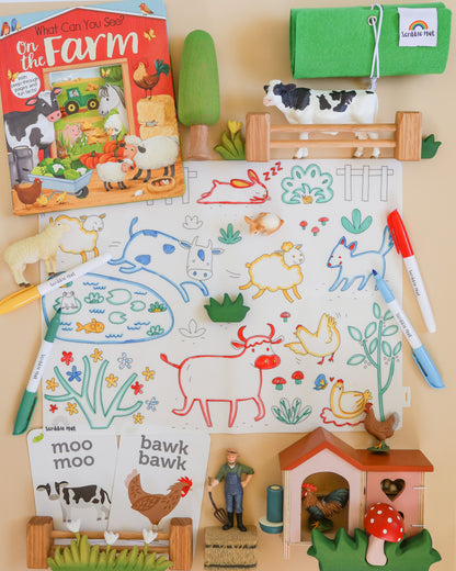 On the Farm Reusable Scribble Mat