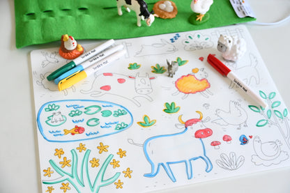 On the Farm Reusable Scribble Mat