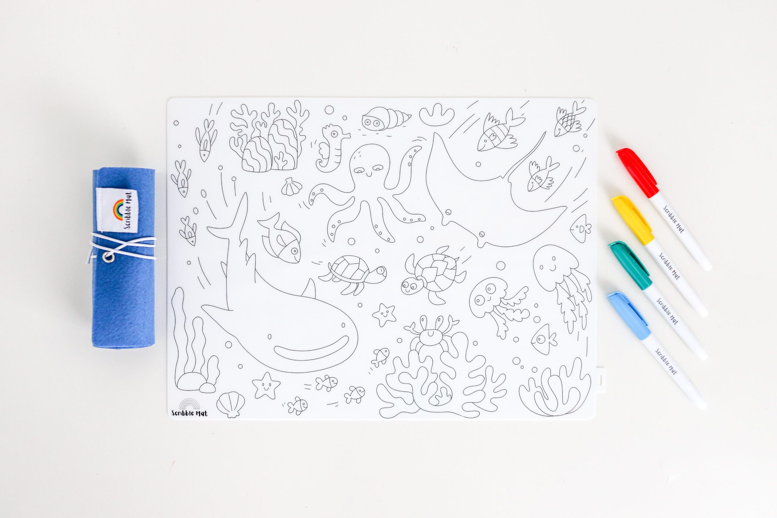 Scribble Mat Reusable Silicone Colouring in Mats