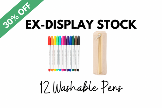 *EX-DISPLAY STOCK* 12 Washable Pens in Felt Pencil Case