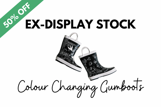 * EX-DISPLAY STOCK * Magic Colour Changing Gumboots