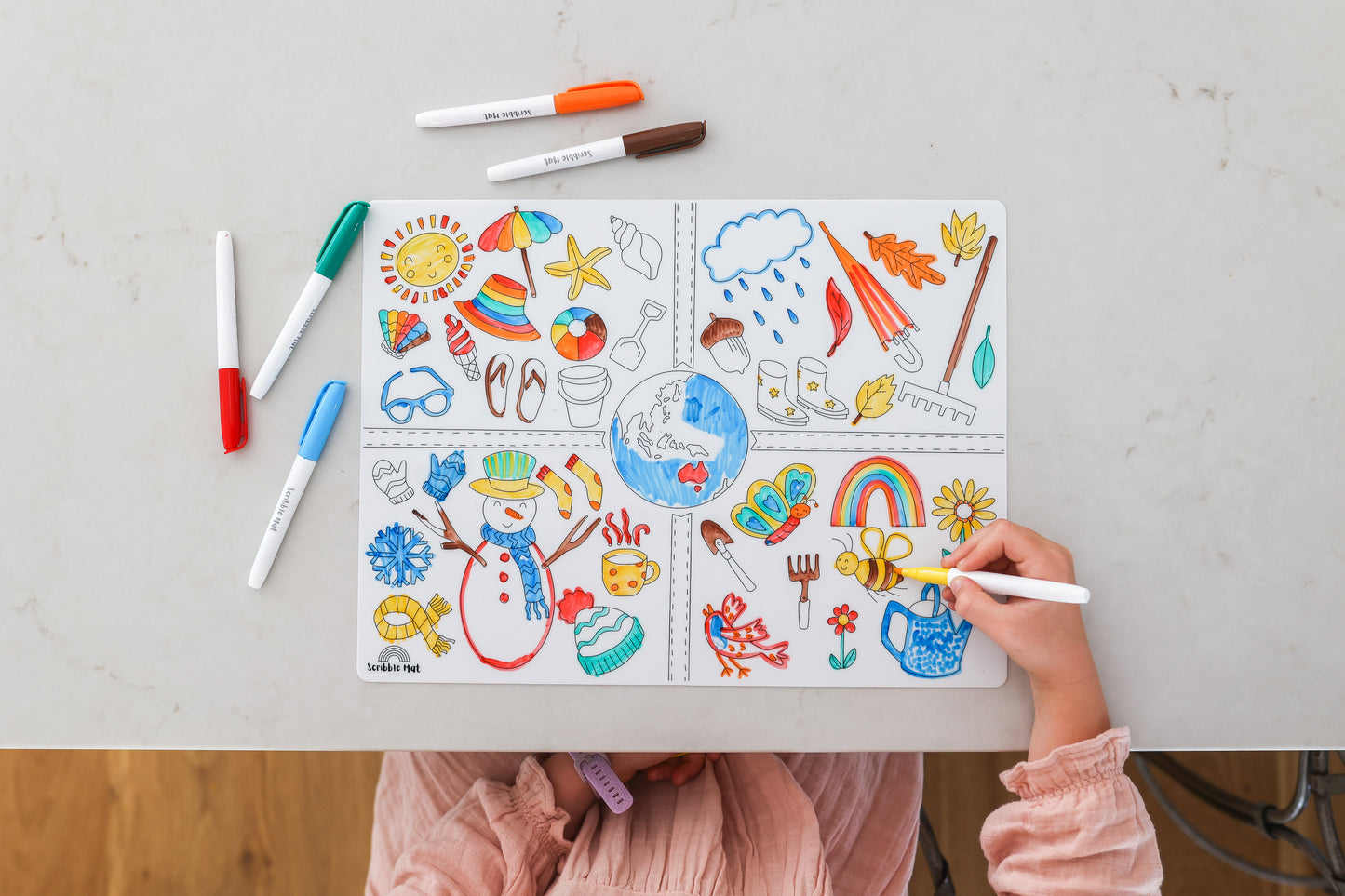 PREORDER (Posted March) Seasons Reusable Scribble Mat